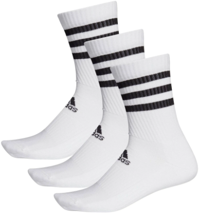 Adidas Cushion Crew Sock 3 Pack - White - Small